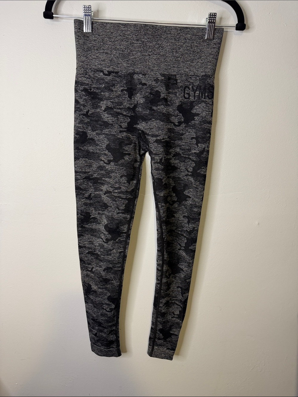 Gymshark Black & Gray Camo Leggings